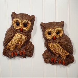 Vintage wall owls